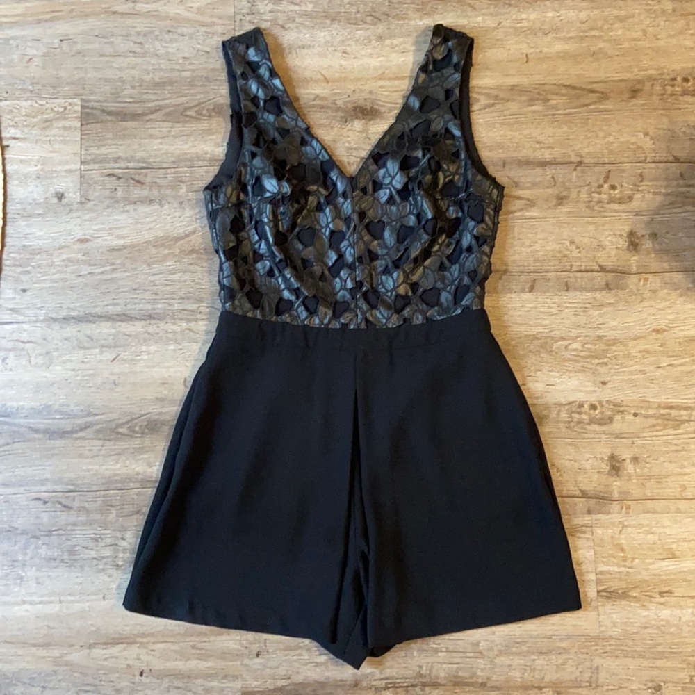 Sam Edelman Black Romper Sz 8